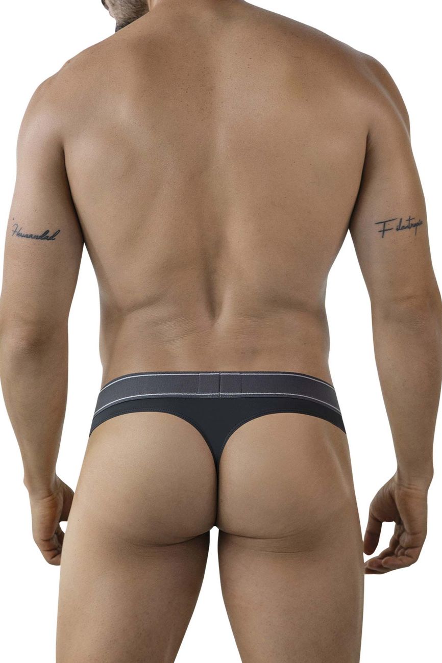 Clever Moda Men's Underwear 2008 Raw Thongs Color Dark Gray