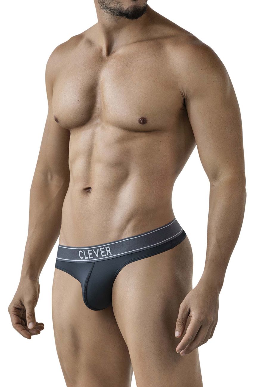 Clever Moda Men's Underwear 2008 Raw Thongs Color Dark Gray