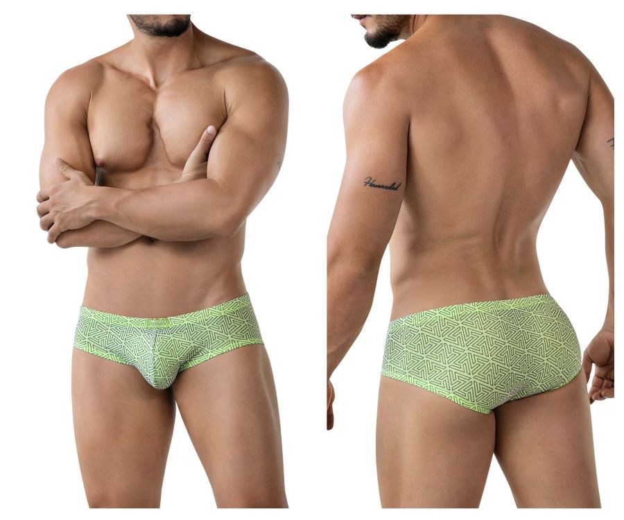 Clever Moda Men's Underwear 2017 Neon Briefs Color Green