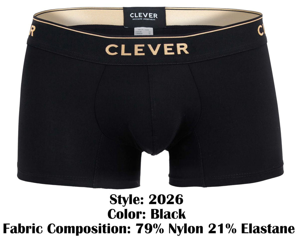 Clever Moda Men's Underwear 2026 Valladolid Trunks Color Black