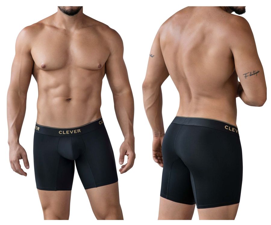Clever Moda Men's Underwear 2027 Valladolid Boxer Briefs Color Black