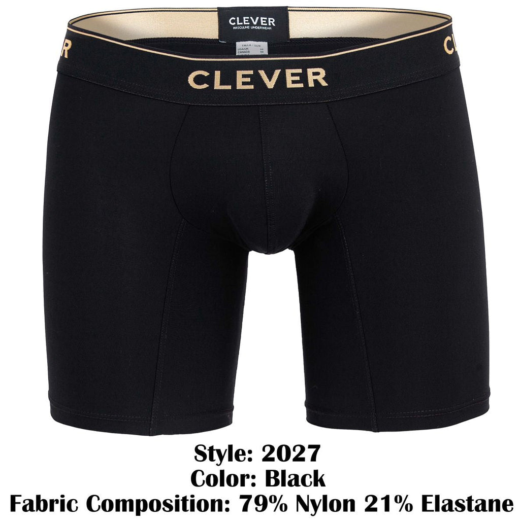 Clever Moda Men's Underwear 2027 Valladolid Boxer Briefs Color Black