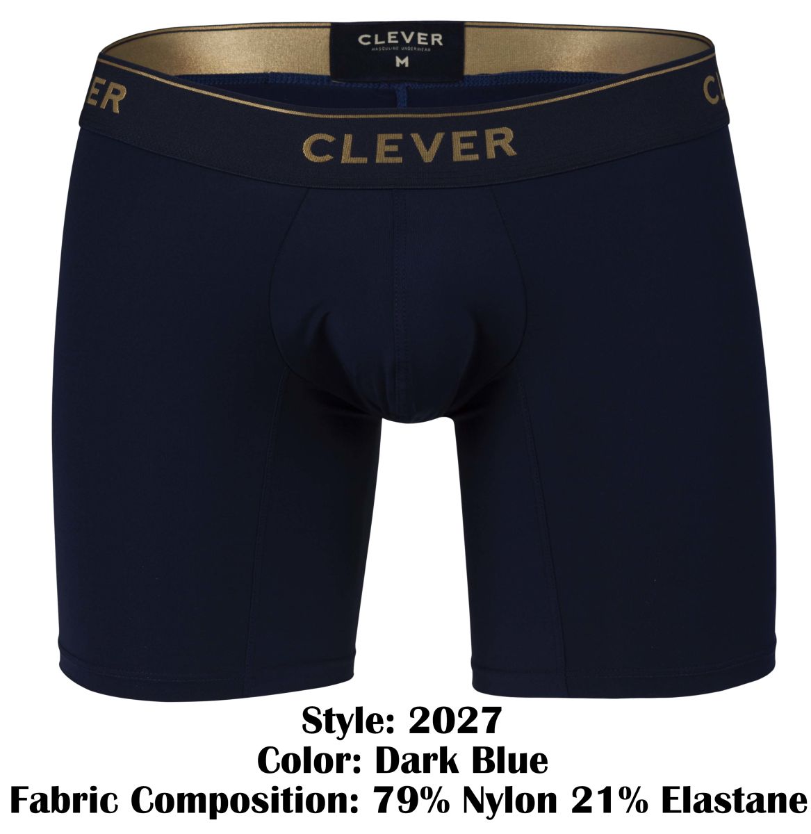 Clever Moda Men's Underwear 2027 Valladolid Boxer Briefs Color Dark Blue