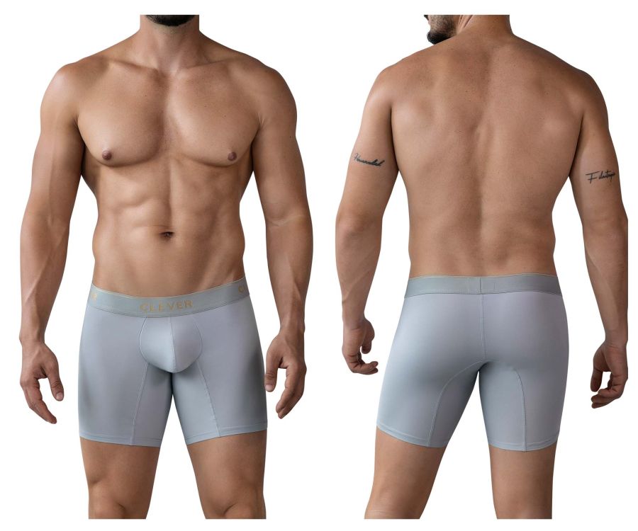 Clever Moda Men's Underwear 2027 Valladolid Boxer Briefs Color Gray