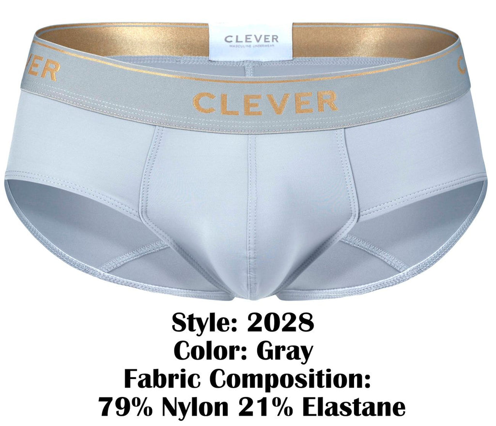 Clever Moda Men's Underwear 2028 Valladolid Briefs Color Gray