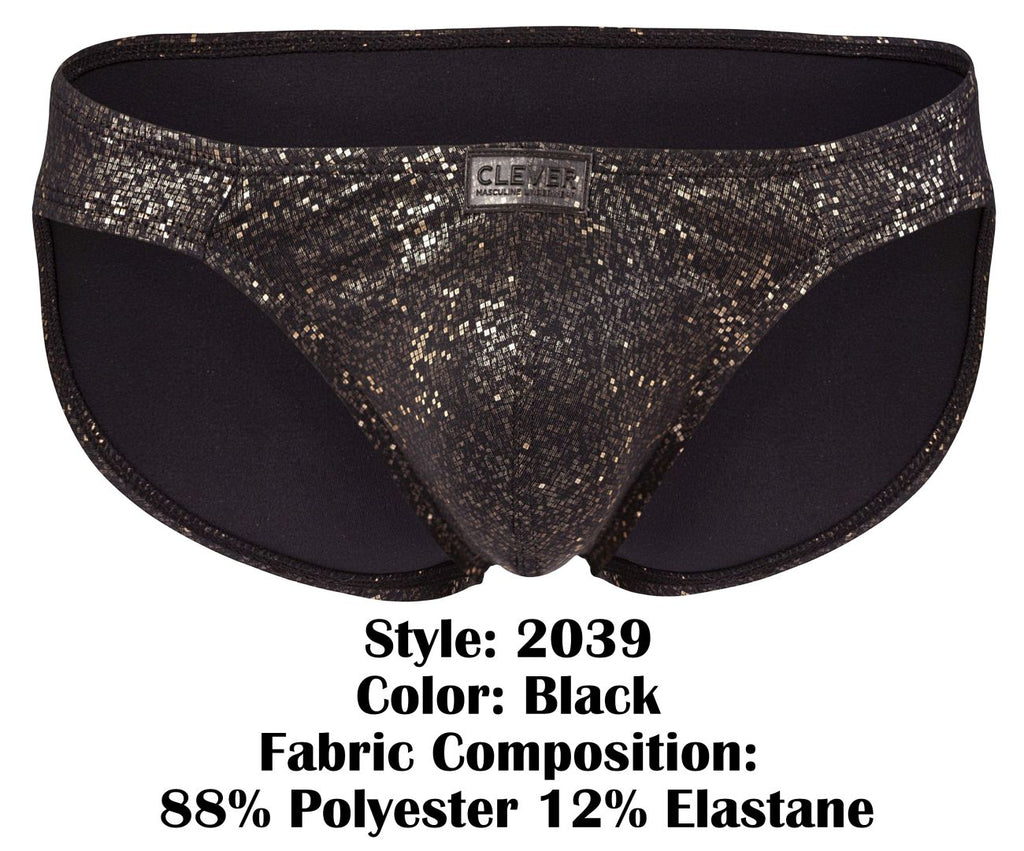 Clever Moda Men's Underwear 2039 Galaxy Briefs Color Black