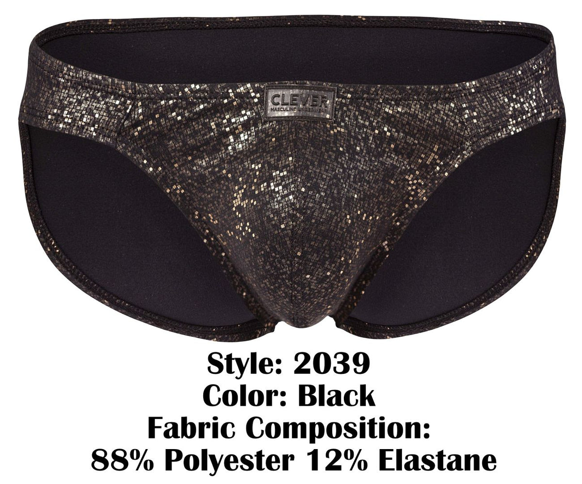 Clever Moda Men's Underwear 2039 Galaxy Briefs Color Black
