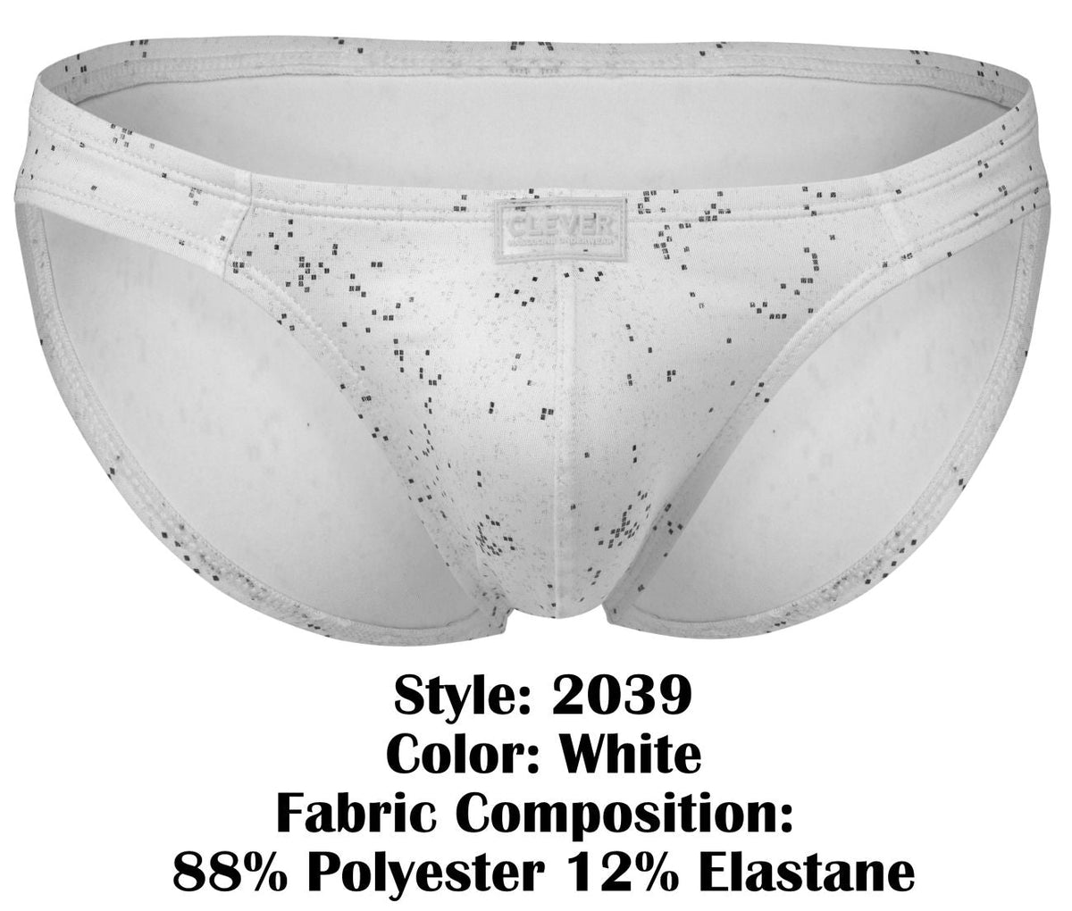Clever Moda Men's Underwear 2039 Galaxy Briefs Color White