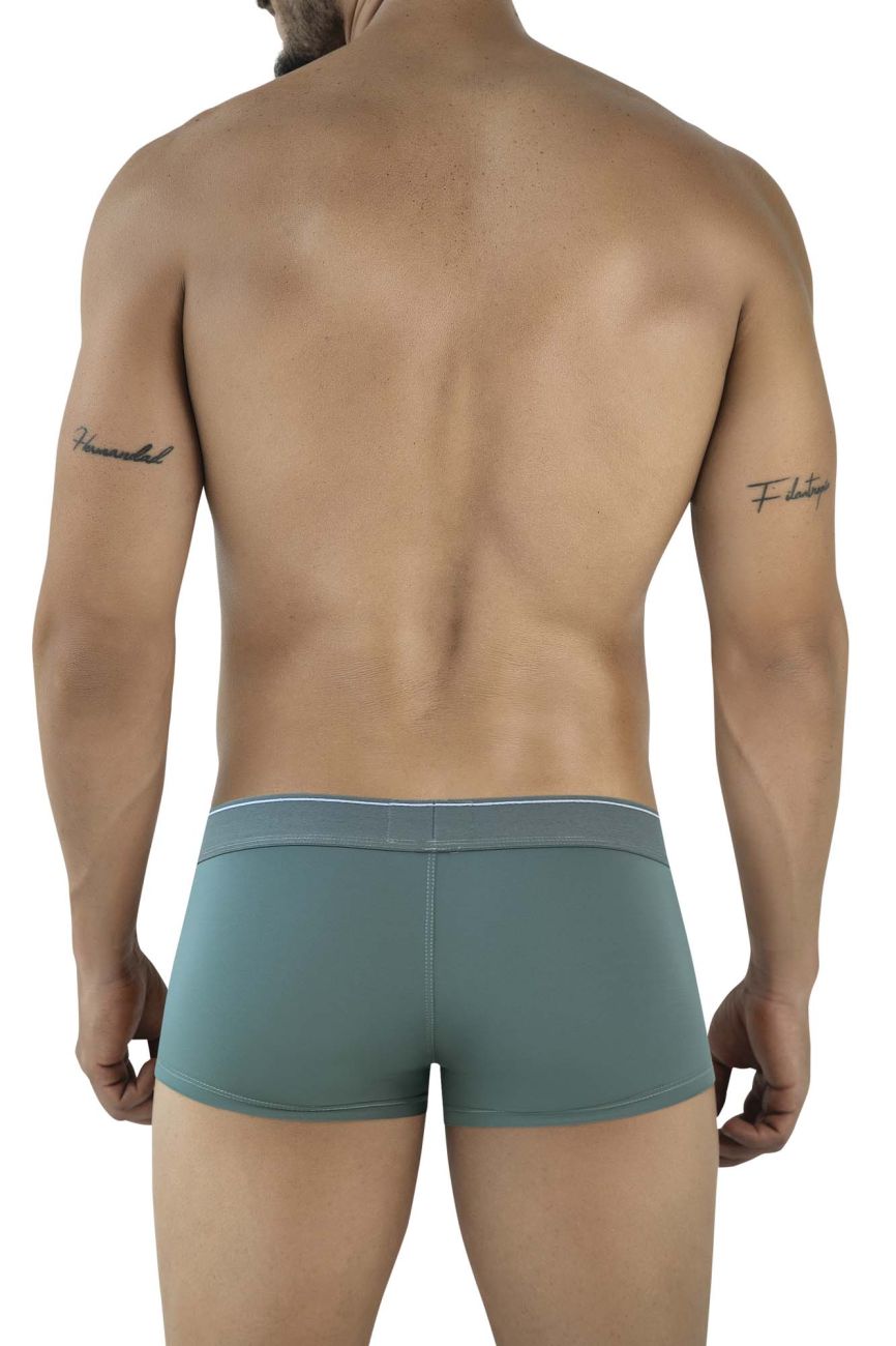 Clever Moda Men's Underwear 2042 Mendoza Trunks Color Green