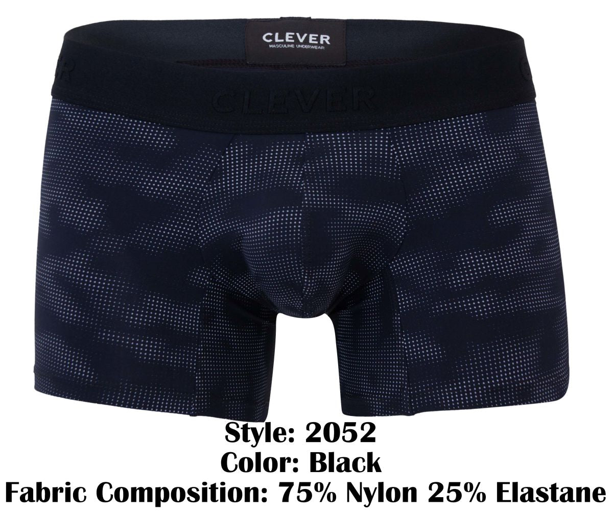 Clever Moda Men's Underwear 2052 Militar Trunks Color Black
