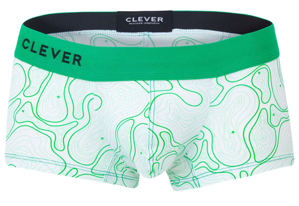 Clever Moda Men's Underwear 2056 Maze Trunks Color Green