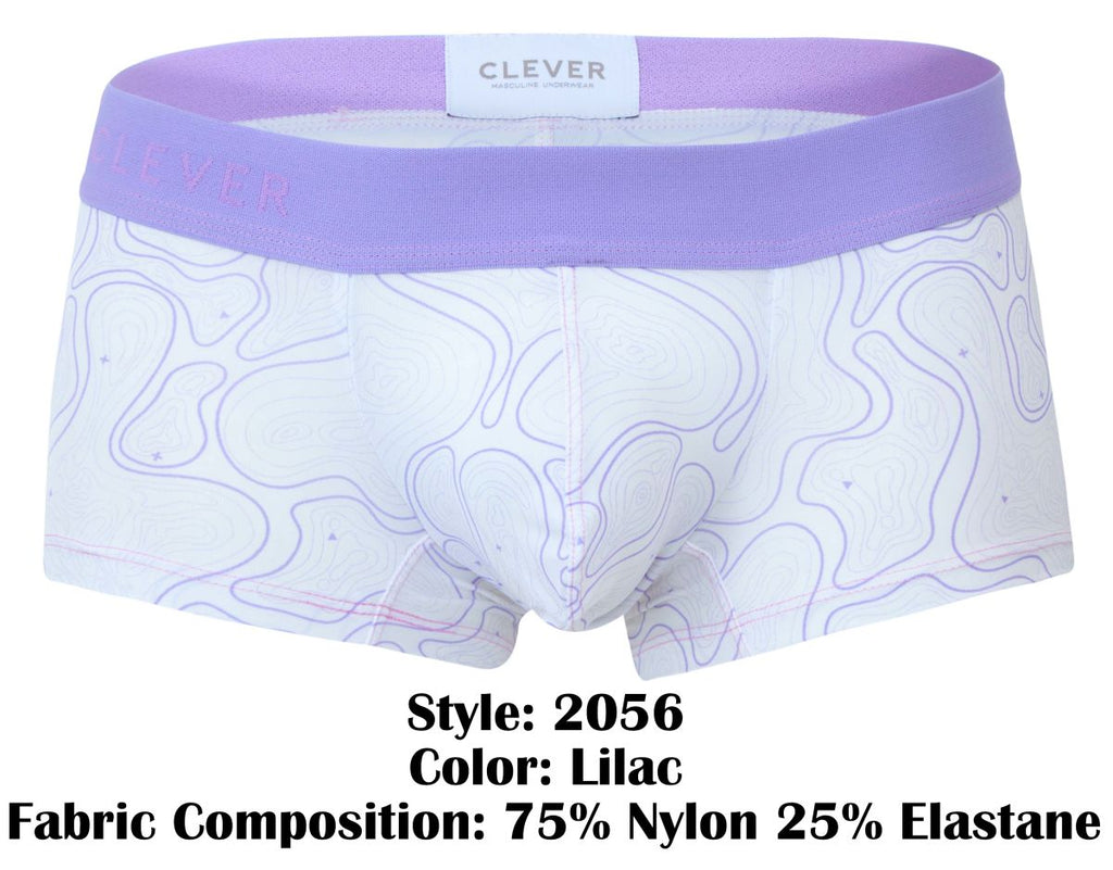 Clever Moda Men's Underwear 2056 Maze Trunks Color Lilac