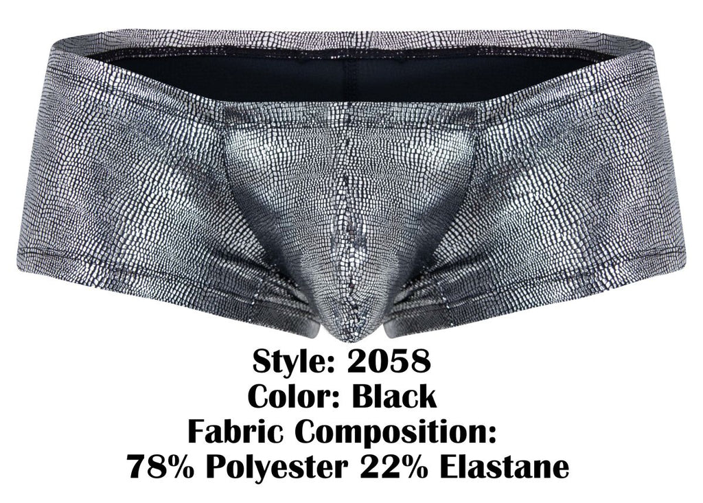 Clever Moda Men's Underwear 2058 Sparkles Trunks Color Black
