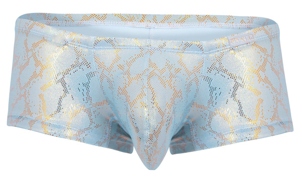 Clever Moda Men's Underwear 2061 Diamond Trunks Color Blue