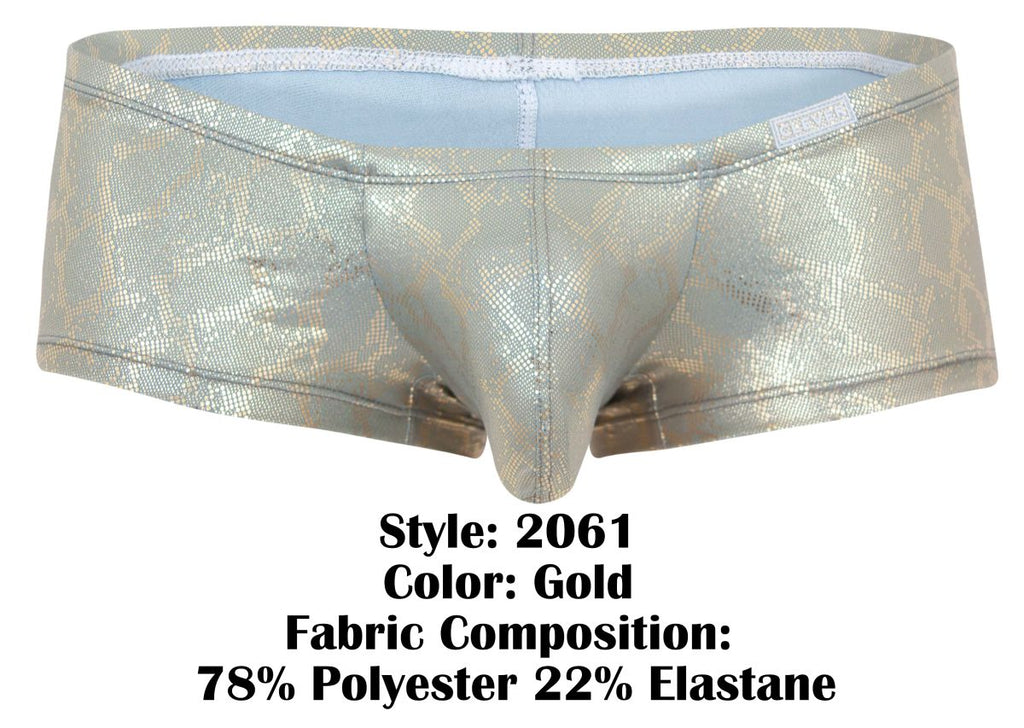 Clever Moda Men's Underwear 2061 Diamond Trunks Color Gold