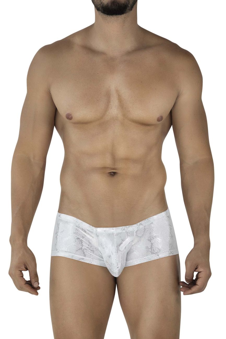 Clever Moda Men's Underwear 2061 Diamond Trunks Color Silver