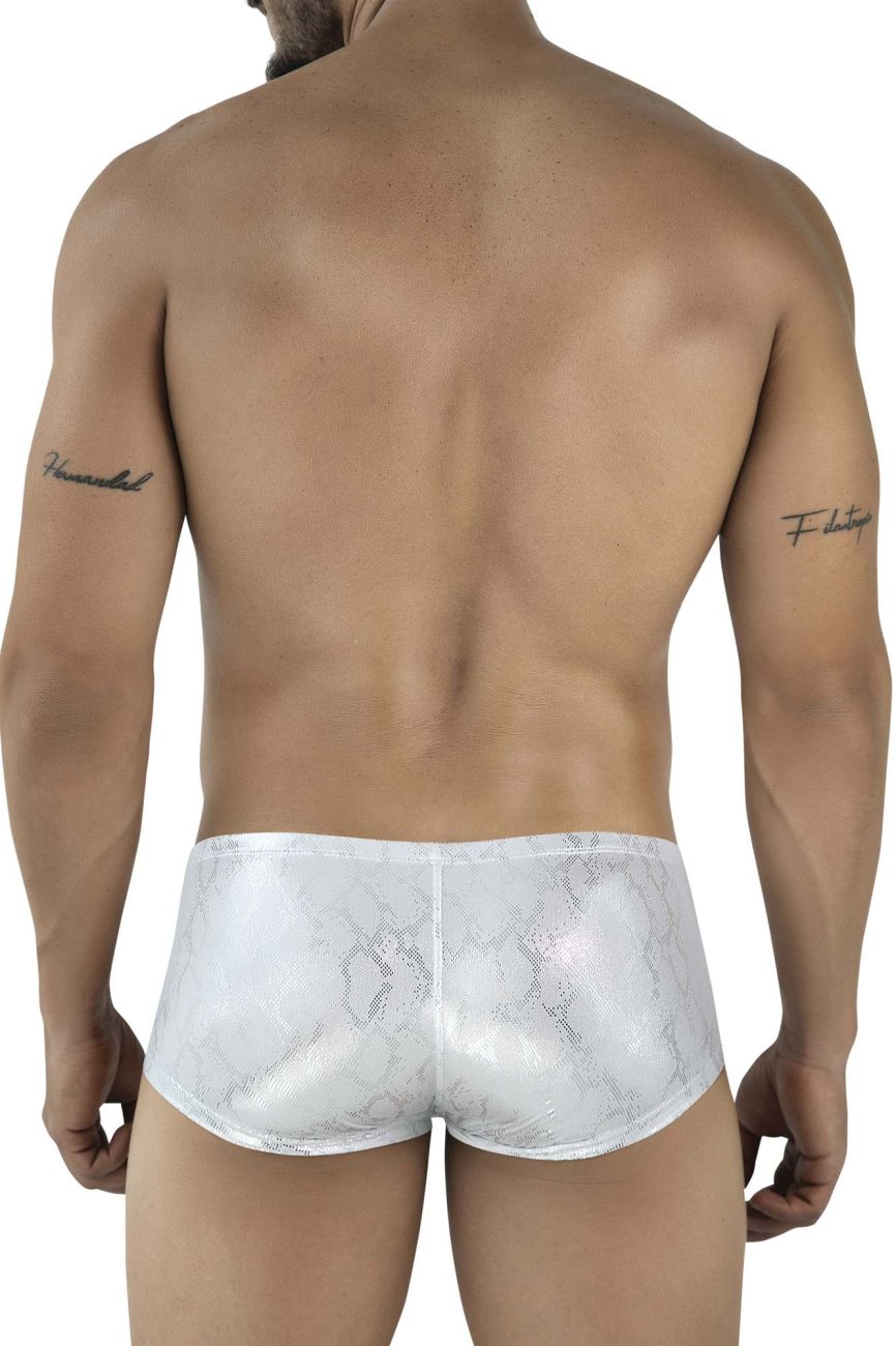 Clever Moda Men's Underwear 2061 Diamond Trunks Color Silver