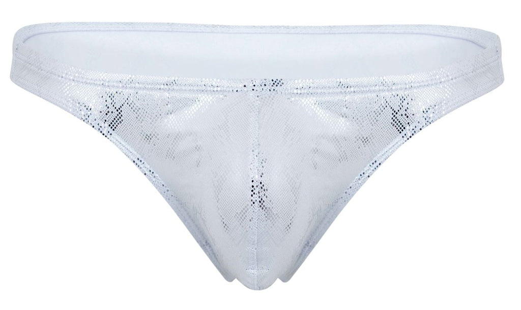 Clever Moda Men's Underwear 2063 Diamond Thongs Color Silver