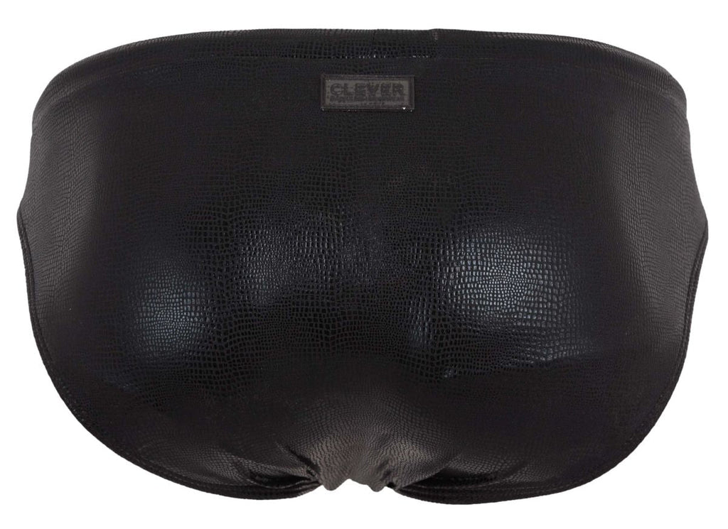 Clever Moda Men's swimwear 2065 Gorgona Swim Briefs Color Black