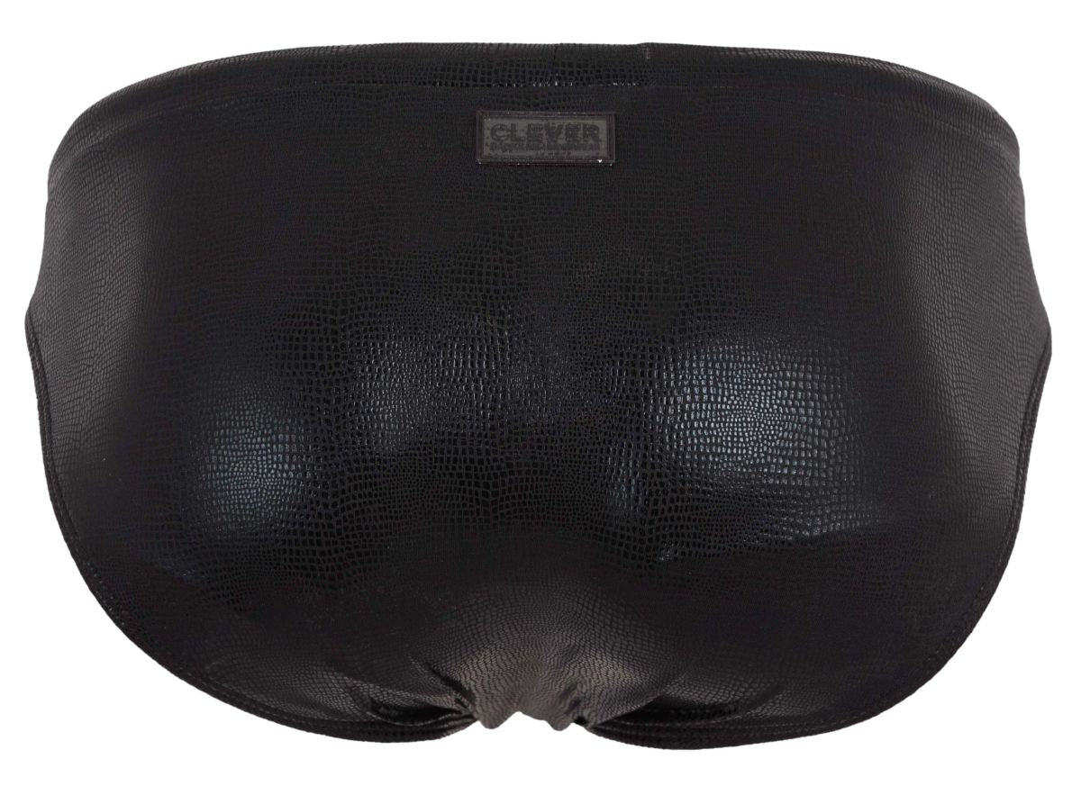 Clever Moda Men's swimwear 2065 Gorgona Swim Briefs Color Black