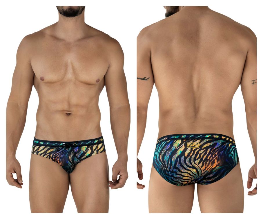 Clever Moda Men's swimwear 2068 Tumaco Swim Briefs Color Black