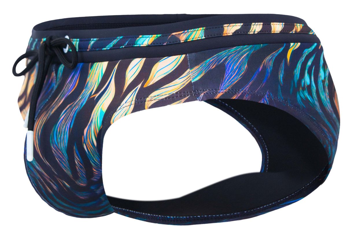 Clever Moda Men's swimwear 2068 Tumaco Swim Briefs Color Black