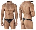 Clever Moda Men's swimwear 2071 Gorgona Swim Thongs Color Black