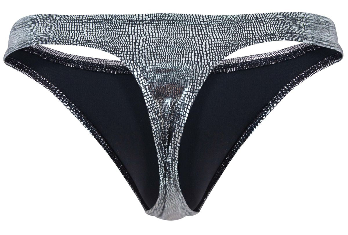 Clever Moda Men's Underwear 2072 Sparkles Thongs Color Black