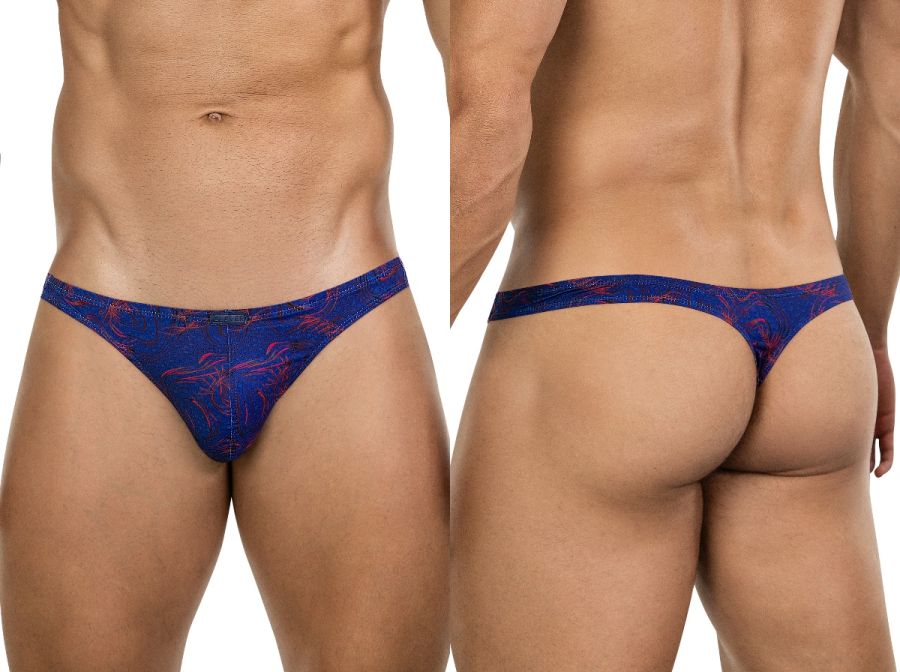 Clever Moda Men's Underwear 26031 Helion Thongs Color Blue