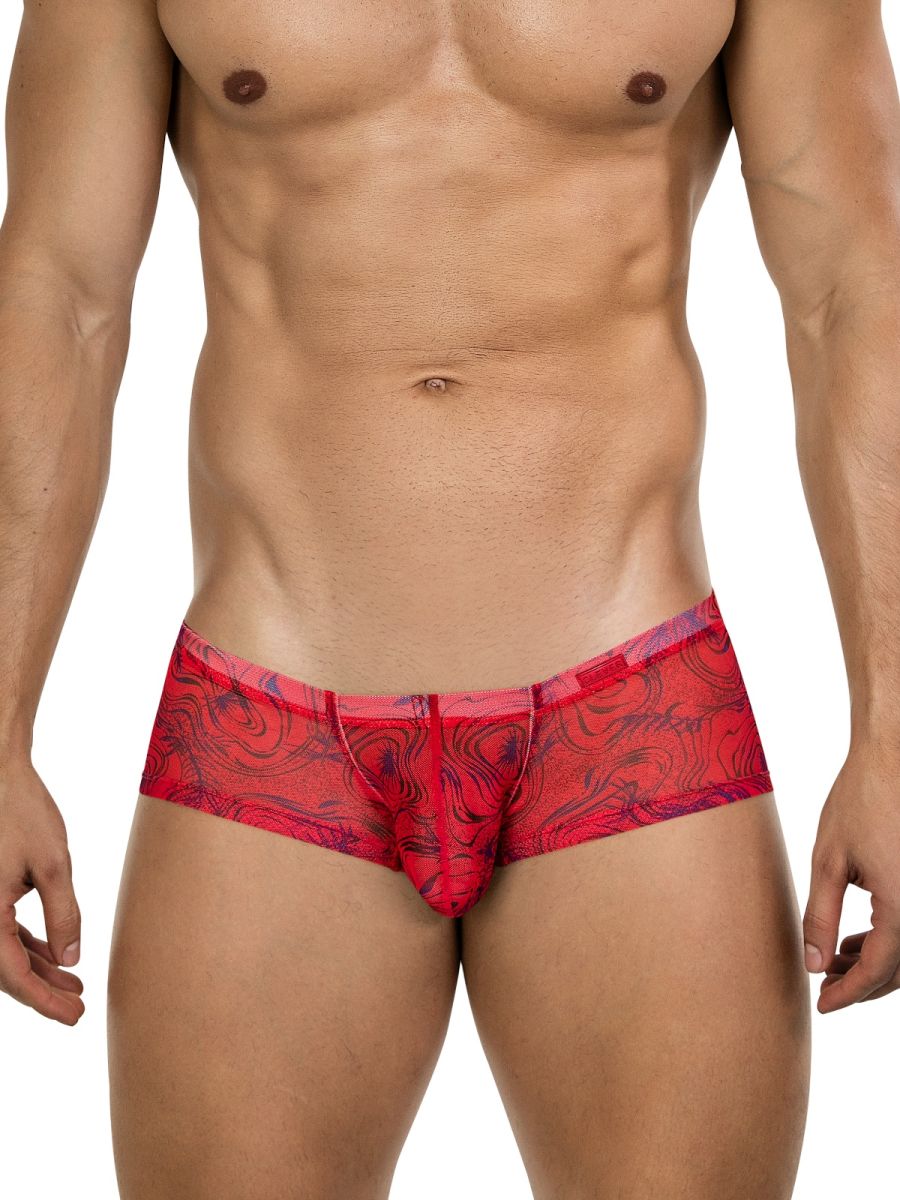 Clever Moda Men's Underwear 26032 Calipso Trunks Color Red