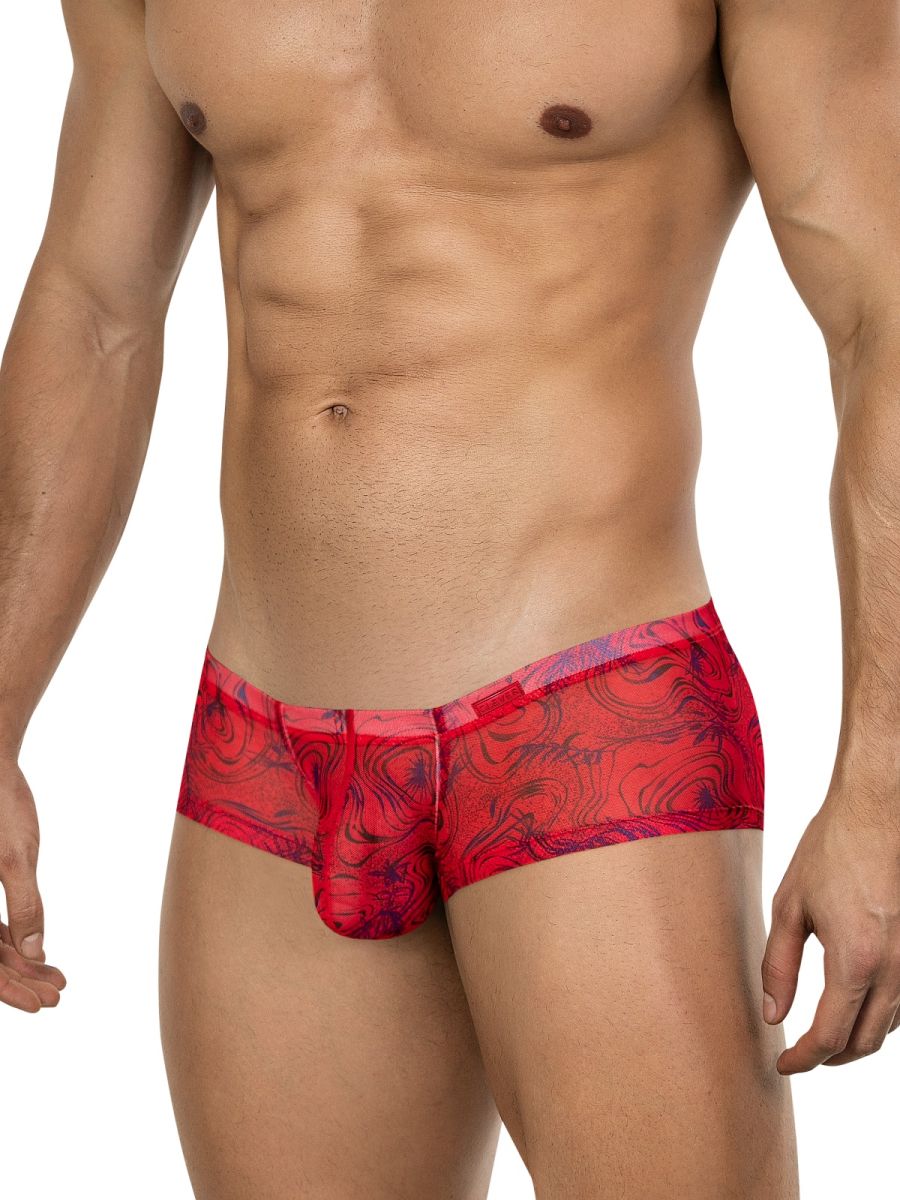 Clever Moda Men's Underwear 26032 Calipso Trunks Color Red