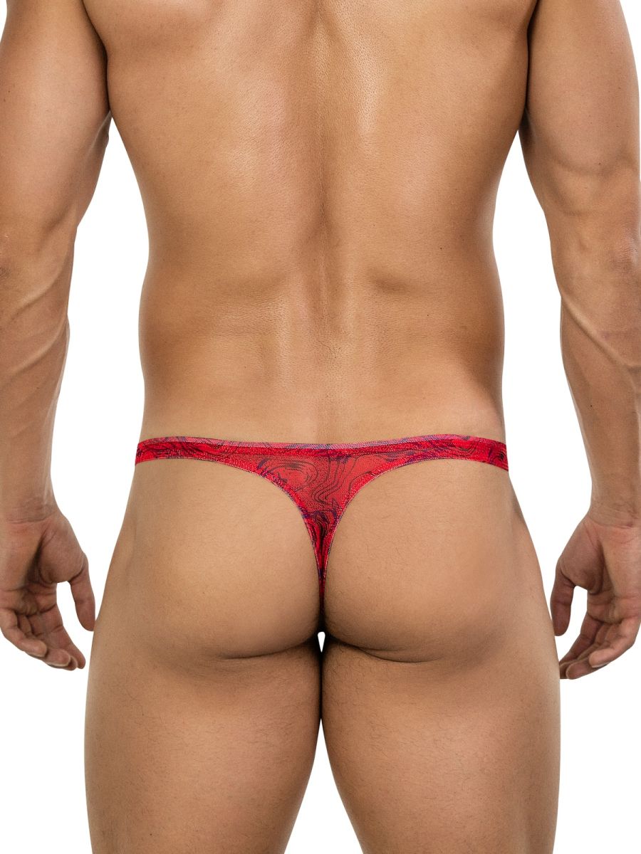 Clever Moda Men's Underwear 26036 Calipso Thongs Color Red