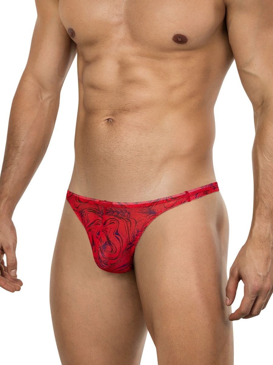 Clever Moda Men's Underwear 26036 Calipso Thongs Color Red