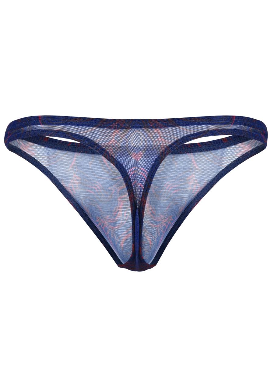 Clever Moda Men's Underwear 26037 Calipso Thongs Color Blue