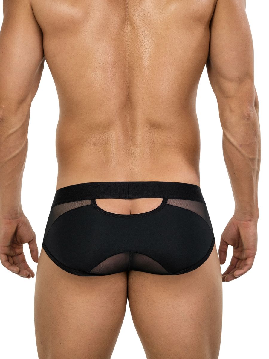 Clever Moda Men's Underwear 26059 Tanatos Briefs in Bold Black