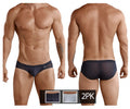 Clever Moda Men's Underwear 519940 2PK Australian Briefs Color Black-White