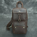 Crazy Horse Leather Men Chest Bag Handmade Chest Pack Vintage Messenger Bag ESS2585