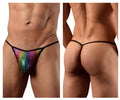 Doreanse Men's Underwear 1300-RBW Disco Thongs Color Rainbow