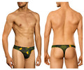 Doreanse Men's Underwear 1303-PRN Camosaic Thong Color Green