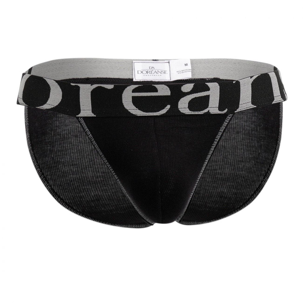 Doreanse Men's Underwear 1313-BLK Ribbed Micromodal Bikini Color Black