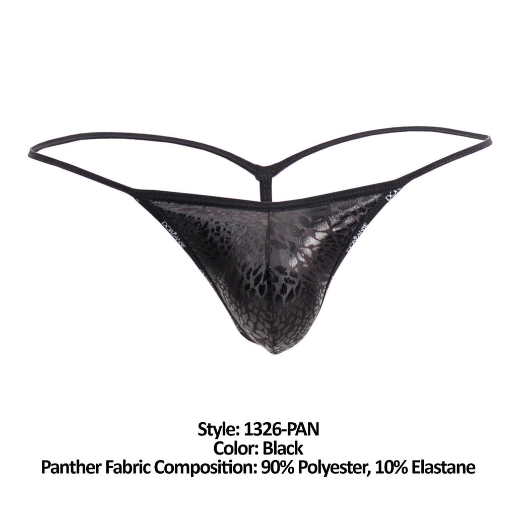 Doreanse Men's Underwear 1326-PAN Flashy G-String Color Black Panther