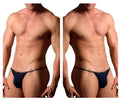 Doreanse Men's Underwear 1330-NVY Ribbed Modal T-thong Color Navy