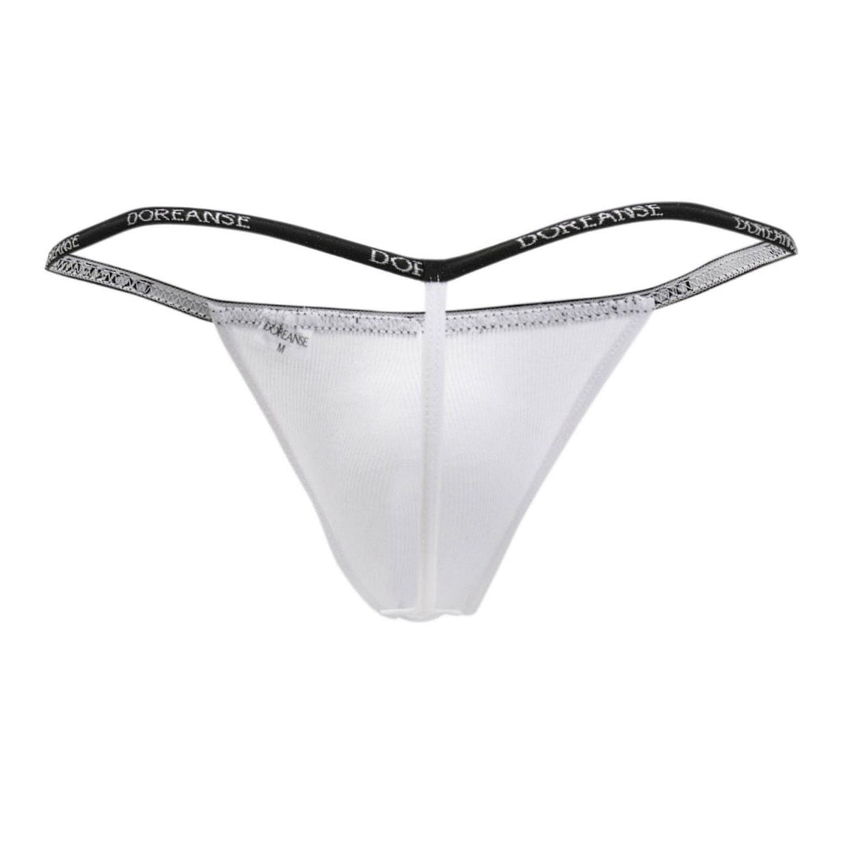 Doreanse Men's Underwear 1330-WHT Ribbed Modal T-thong Color White