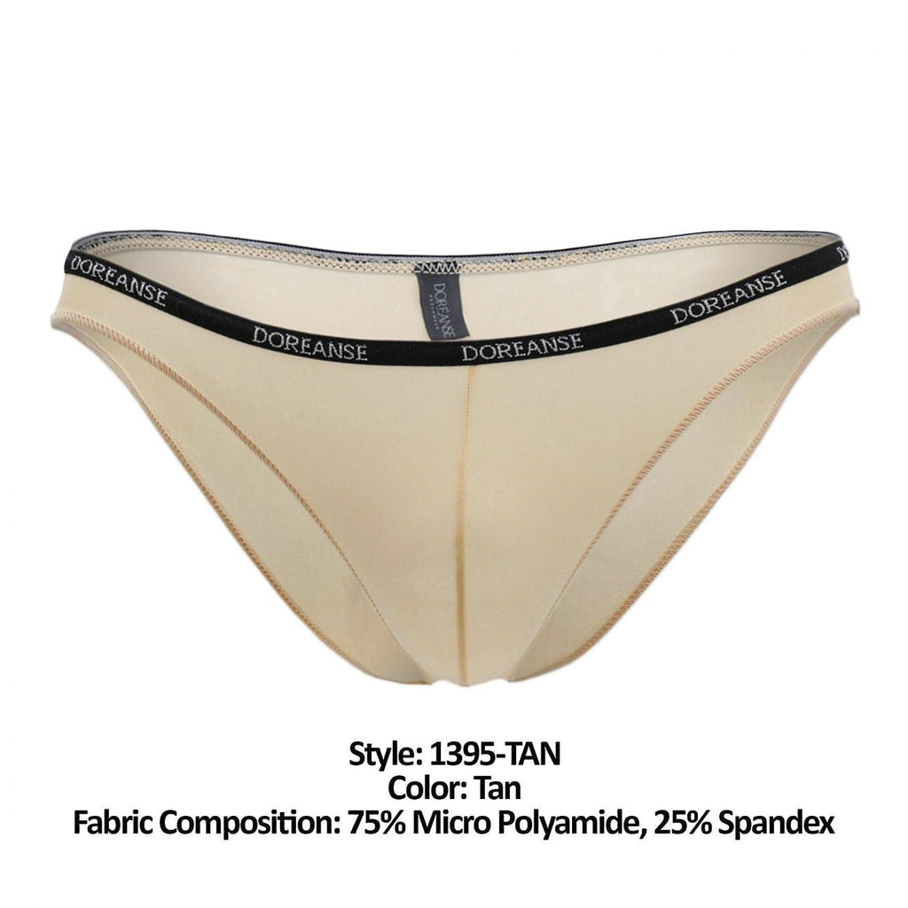 Doreanse Men's Underwear 1395-TAN Aire Bikini Color Tan