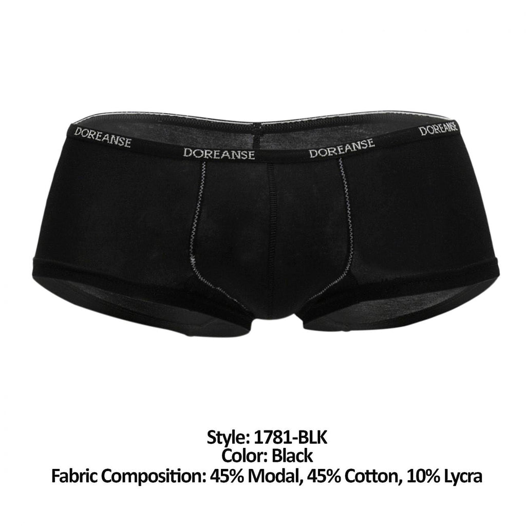 Doreanse Men's Underwear 1781-BLK Naked Mini Trunk Color Black