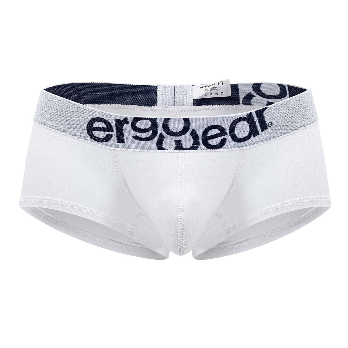 ErgoWear Men's Underwear EW1476 MAX COTTON Trunks Color White