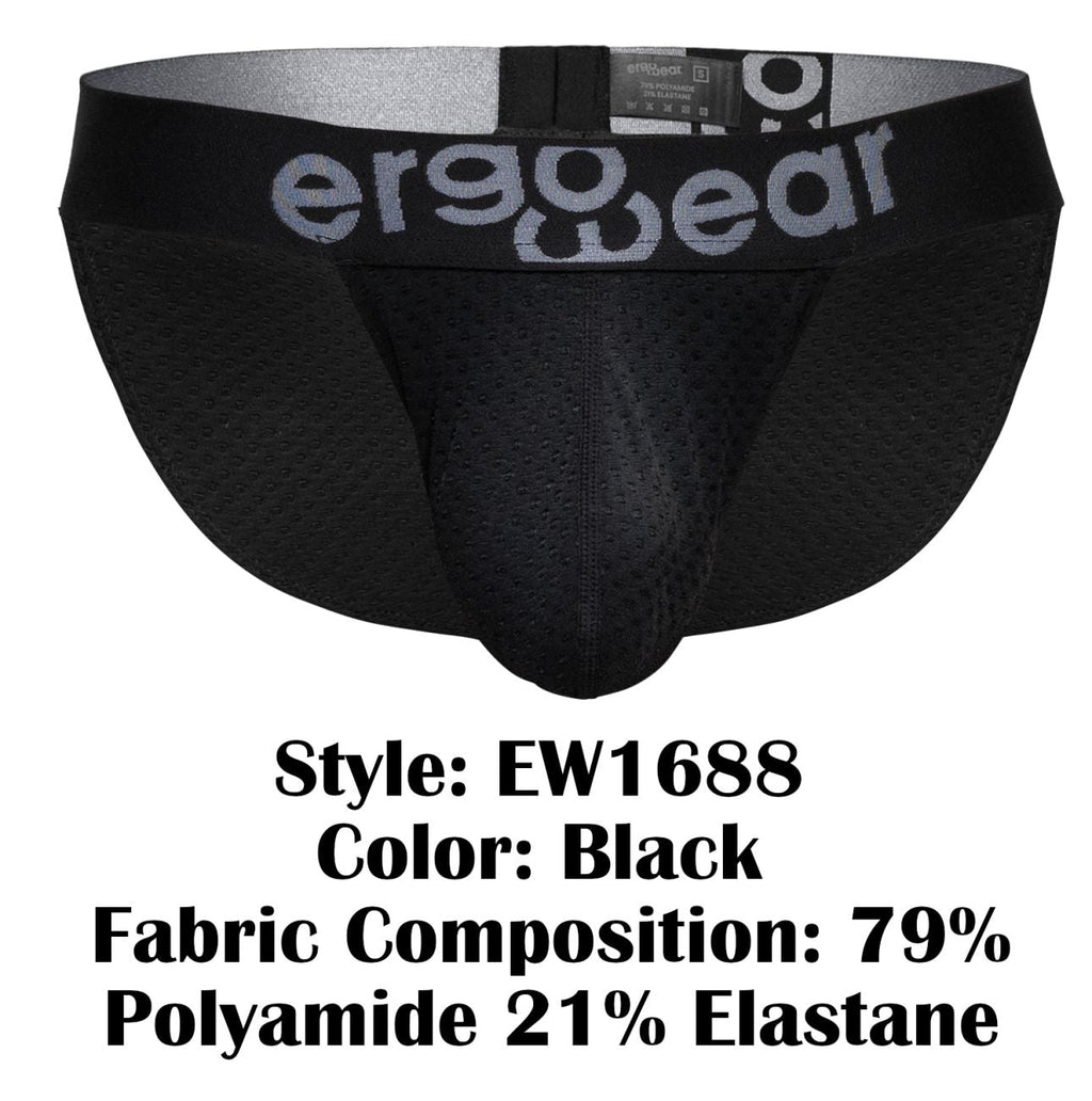 ErgoWear Men's Underwear EW1688 MAX FLOW Bikini Color Black