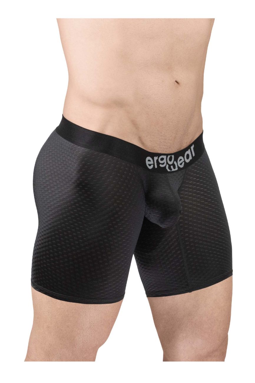 ErgoWear Men's Underwear EW1690 MAX FLOW Boxer Briefs Color Black