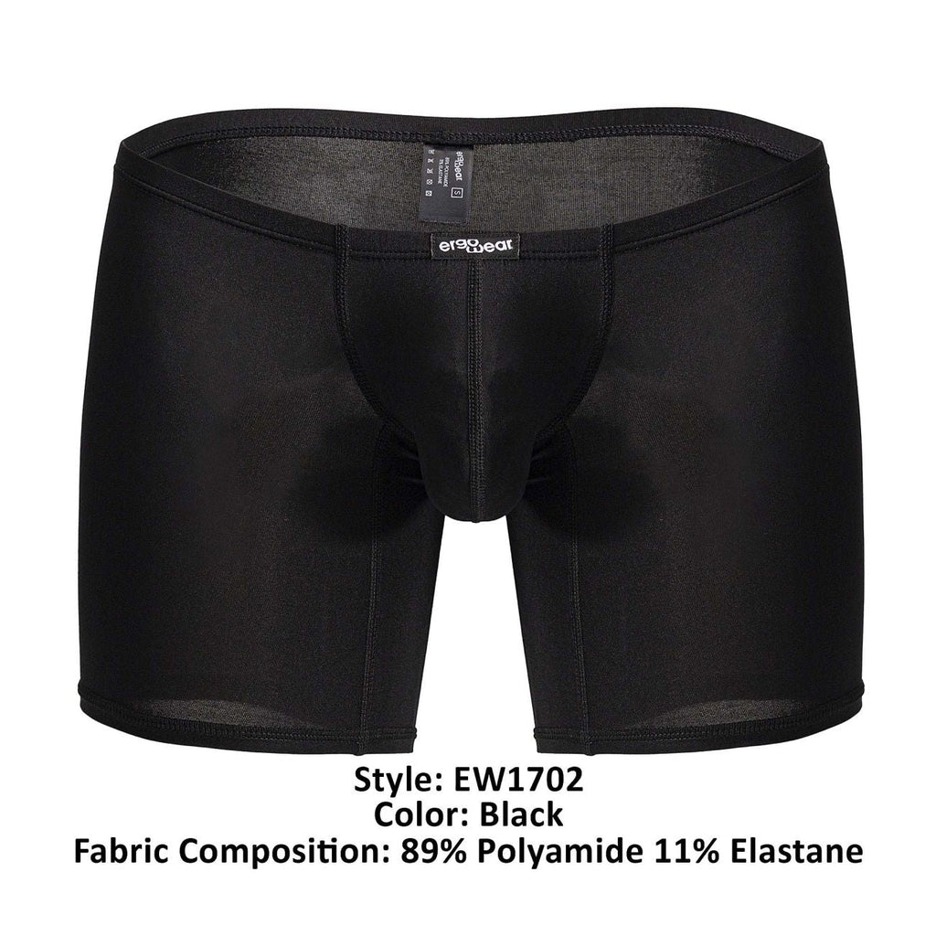 ErgoWear Men's Underwear EW1702 X4D Boxer Briefs Color Black