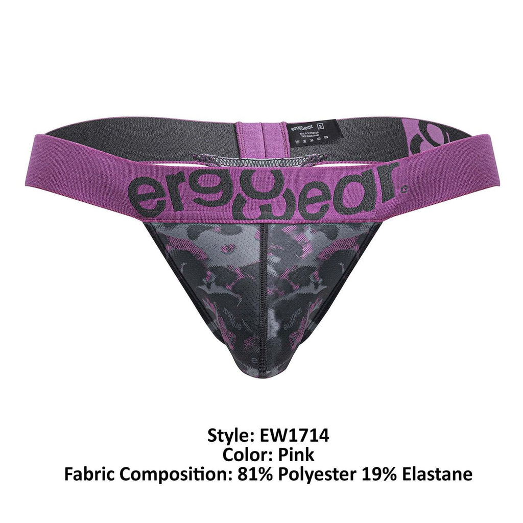 ErgoWear Men's Underwear EW1714 MAX SE CAMO G-String Color Pink